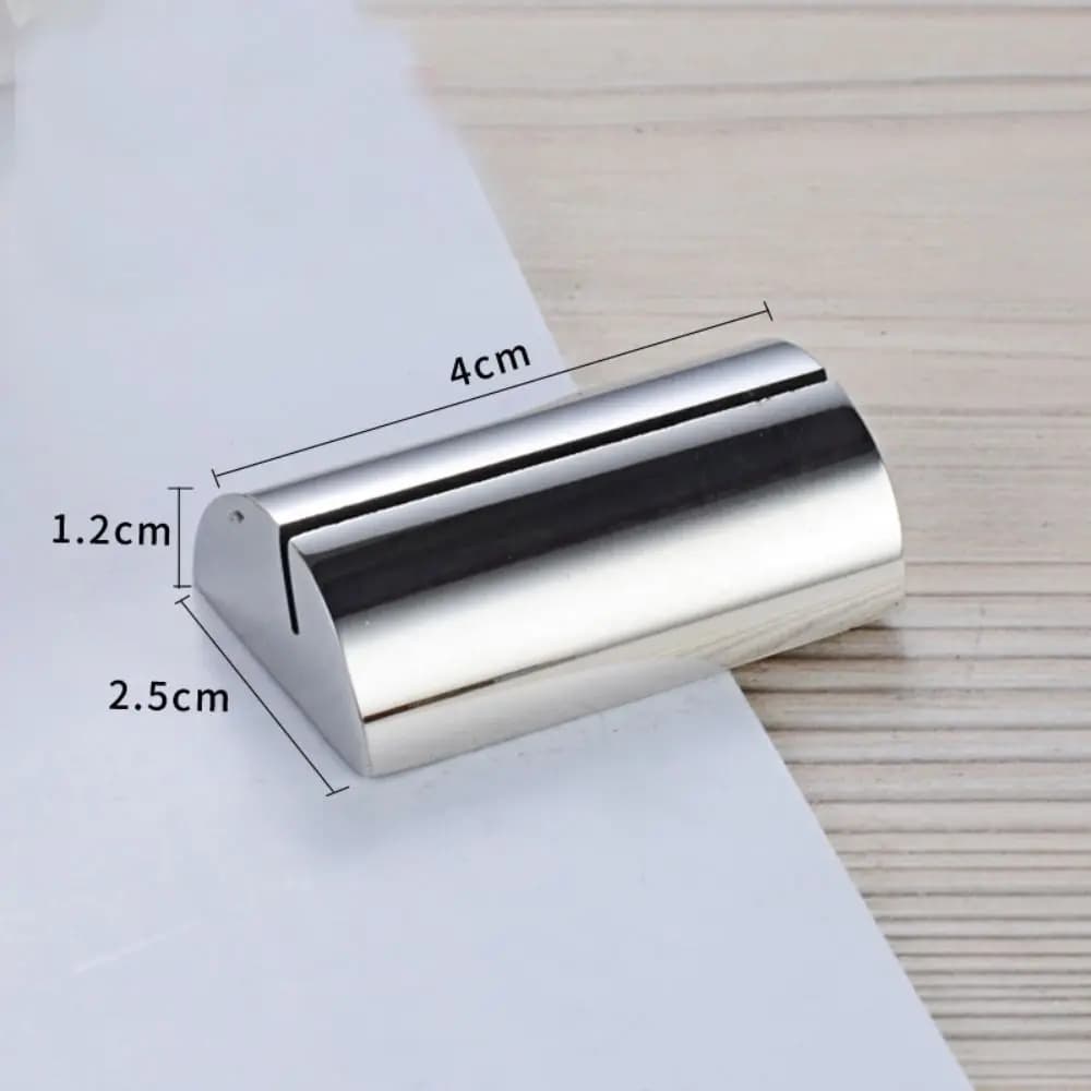 Espositore Porta carte in acciaio inossidabile Divertente menu solido Porta promemoria Porta etichette creativo Numero da tavolo