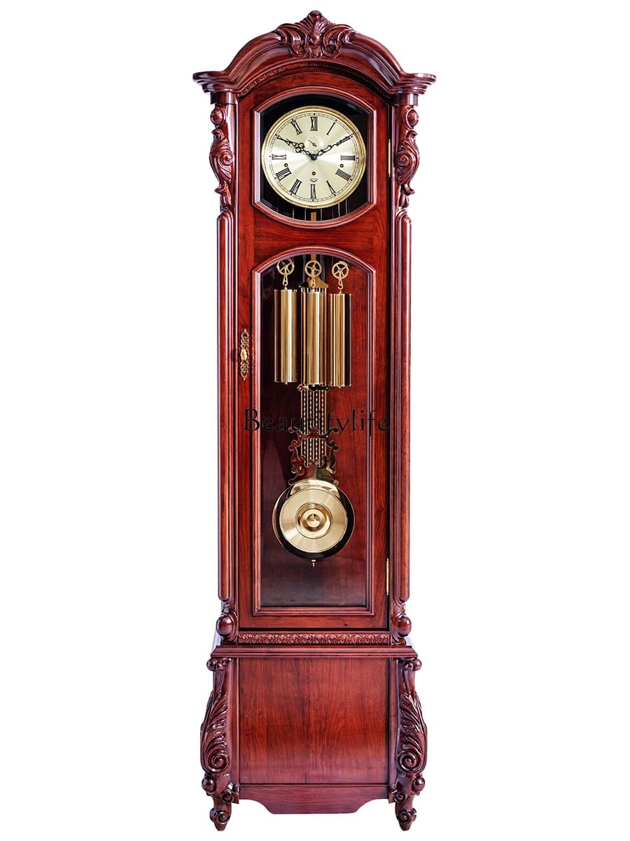 -* Orologio da pavimento tedesco Helmler soggiorno in mogano Orologio a pendolo meccanico europeo