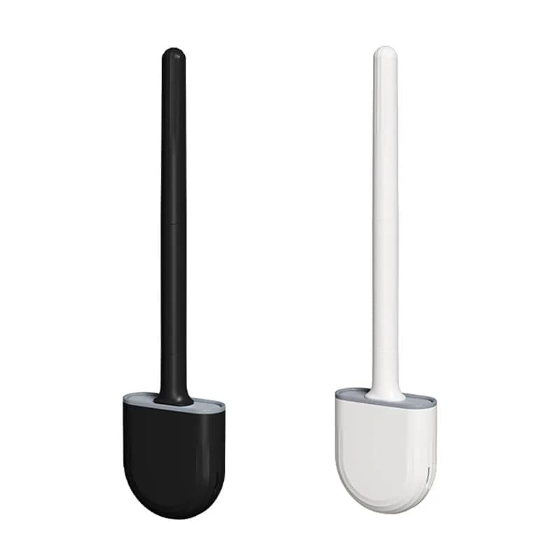 Spazzola per WC in Silicone con Supporto a Parete per Bagno, Asciugatura Rapida, Pulizia Profonda Efficiente e Professionale