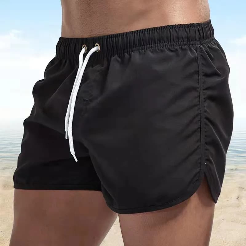 Men's casual summer shorts, breathable, from the beach, in ice silk, comfortable, for fitness, basketball, sport, running.