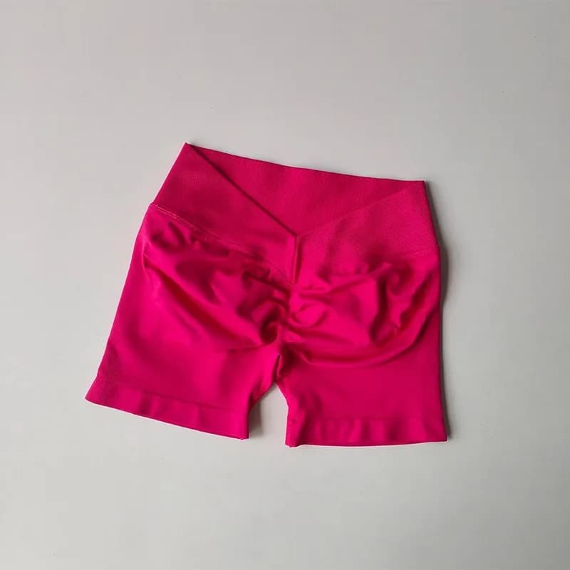 Pantaloncini Yoga a Vita Bassa Senza Cuciture per Donne, Shorts da Palestra, Pantaloncini da Ciclismo Elasticizzati per Fitness
