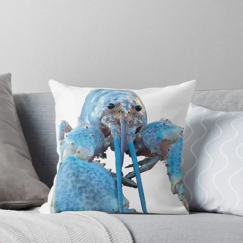blue lobster jumpscare Throw Pillow Custom Cushion Photo Anime Luxury Sofa Cushions Decorative Pillow Covers For Sofa pillow