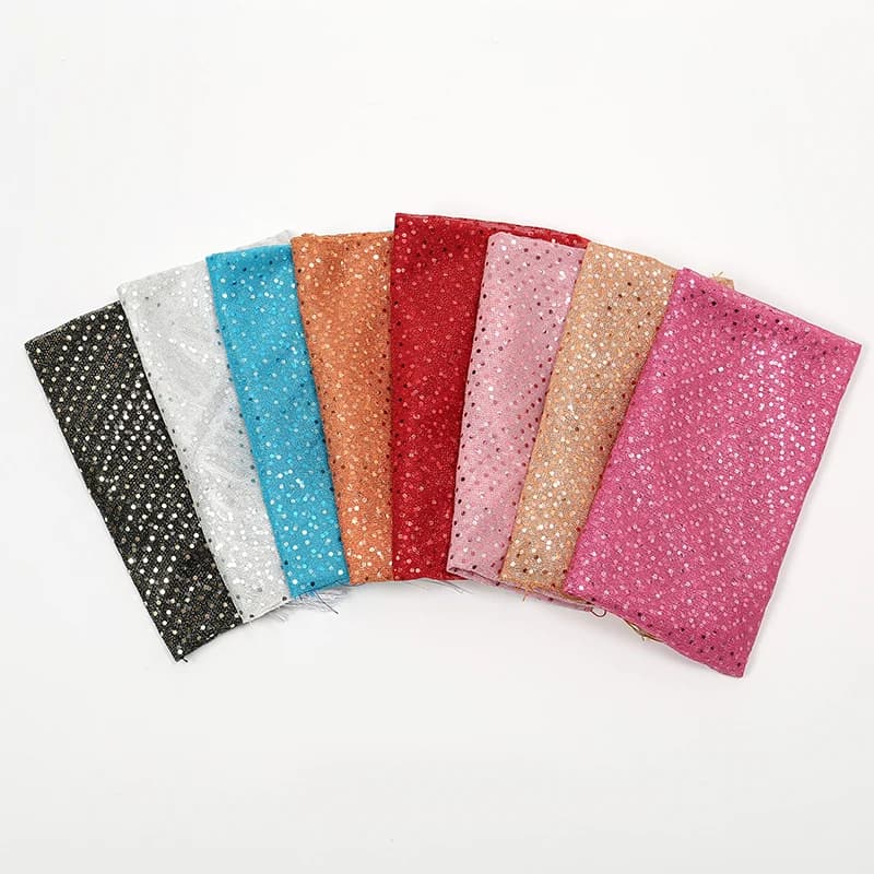 2024 fashion triangle scarf hair head wrap veil women lace sparkle nappa shawls elegant breathable outdoor wedding