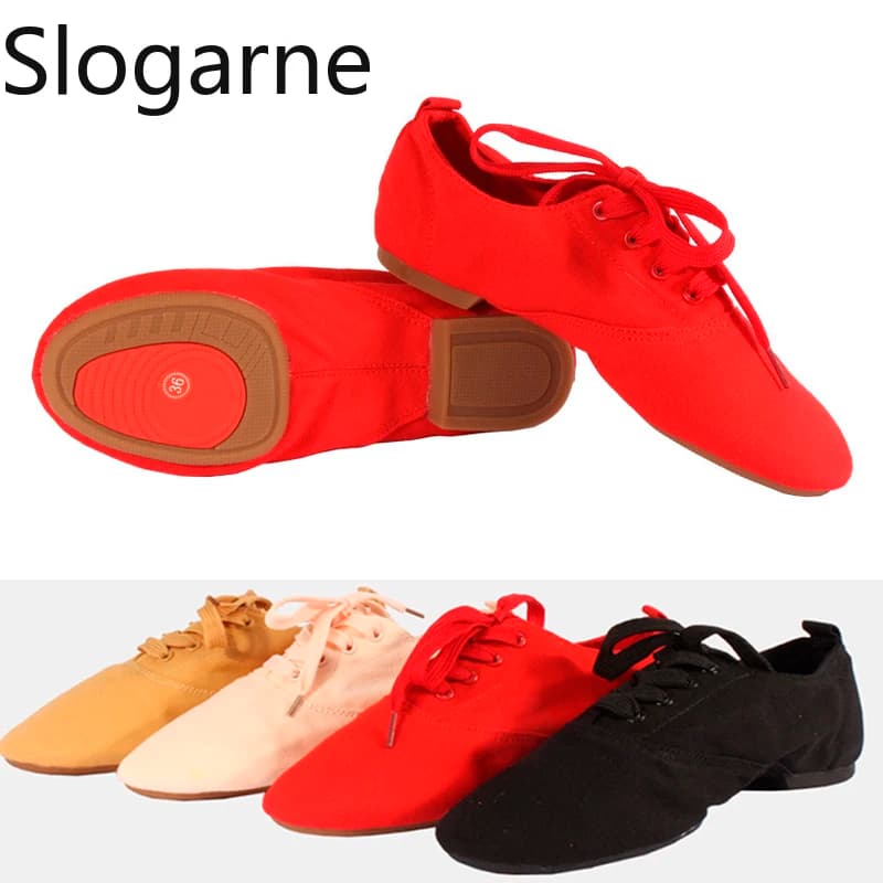 Children Canvas Ballet Shoes Kids' Soft Dance Shoes Women Men Dancing Ballroom Latin Modern Jazz Shoes Yoga Training Footwear