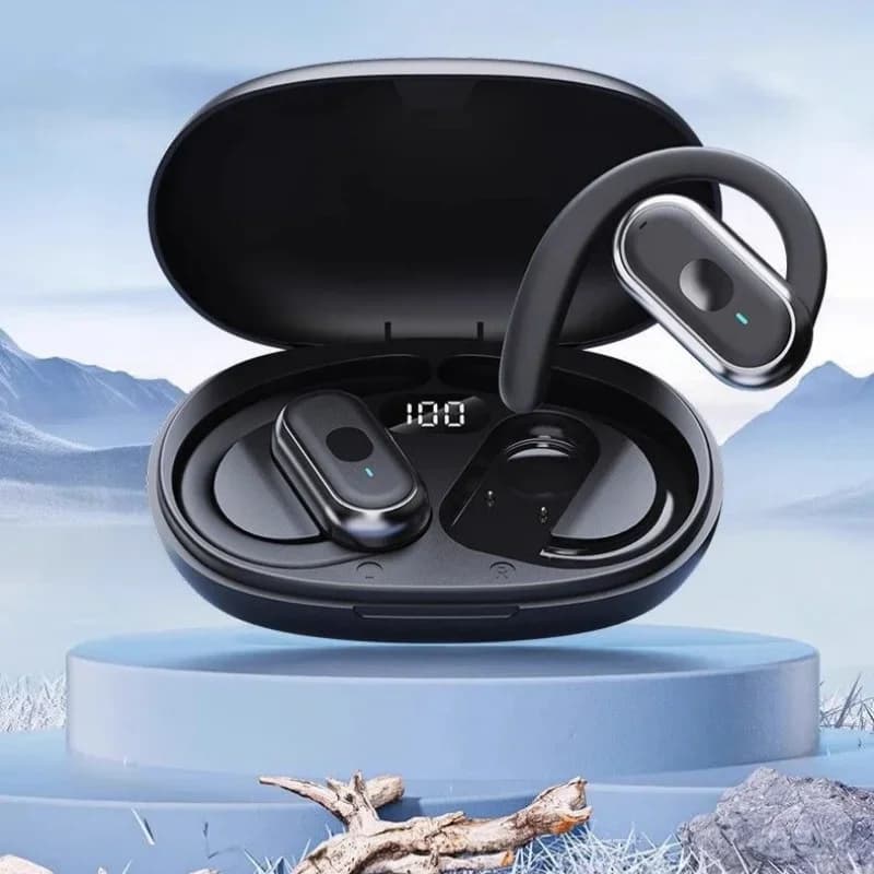 ANC Auricolari Bluetooth 5.3 wireless App Cuffie per chiamate con cancellazione del rumore Cuffie sportive da gioco impermeabili con touch screen