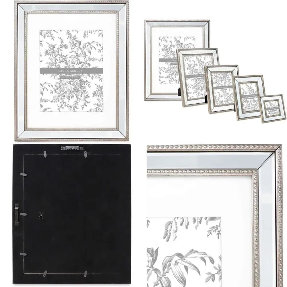 Photo Frame 11x14 with Perline Color Champagne, Fitted to Wall for Photos and Artworks 8x10