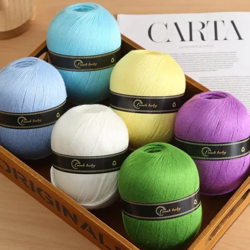 150g 70% Cotton 30% Silk Hand Knitting/Crocheting Yarn For Crocheting Knit Sweater Shawl Scarve Hat Line Crochet Amigurmi Thread