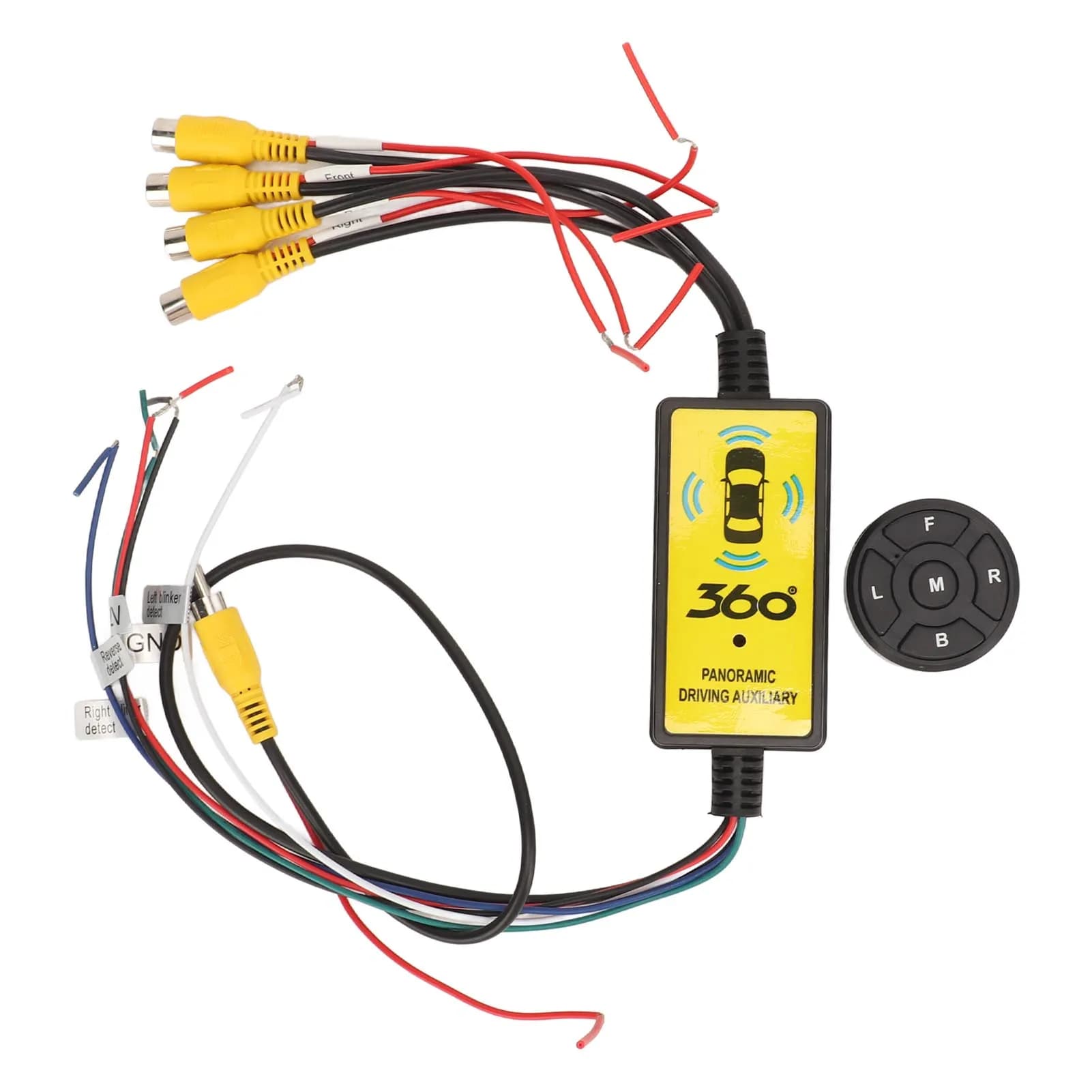 4 Way Backup Camera Video Switcher Simple Installation Video Splitter Switcher with Smart Circuit Detection 8 V‐16 V for Truck