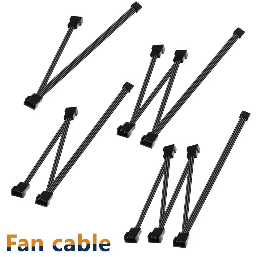 Angitu 1 x2x 3x 4x 5x 6 x4pin cavo Splitter di estensione della ventola 4Pin PC CPU PWM Cooler maschio-femmina cavo di alimentazione della ventola