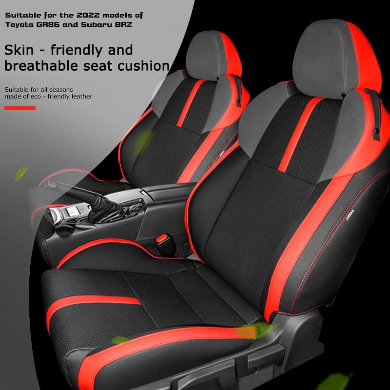 Per Toyota GR86 SUBARU BRZ-2022 Seggiolini Auto Personalizzati Copertura Della Protezione Cuscino Pad In Pelle PVC Impermeabile Accessori Per Interni Auto
