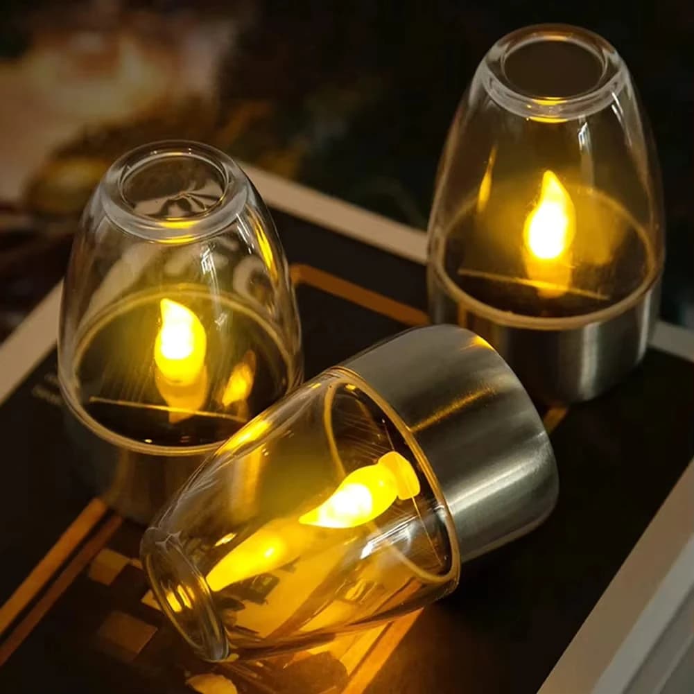 Luci a candela solari a LED in acciaio inossidabile Lampada solare da giardino per patio esterno Luci notturne decorative per ponte da prato Lanterna solare