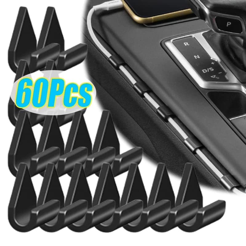 Clip per cavo fisso multifunzionale Clip per gestione dello stoccaggio Supporto per cavo Navigazione per auto Caricatore per auto Clip di fissaggio per cavo dati