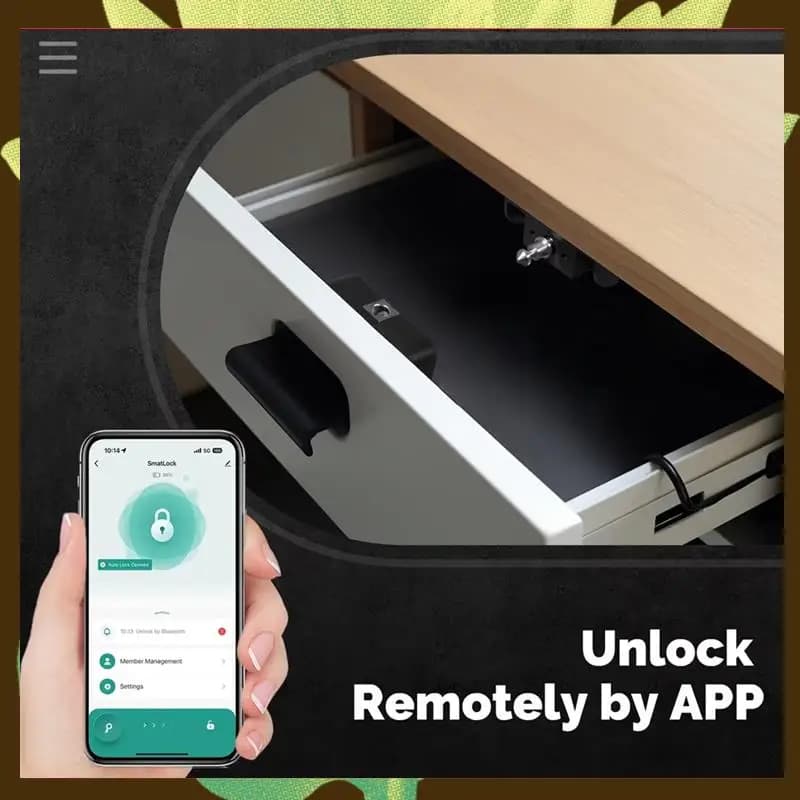 Tuya Bluetooth Smart Wood Cabinet Lock App Monitoraggio telecomando Scheda IC senza chiave Sblocca porta Armadietto Mobili Cassetto-[Y03A]