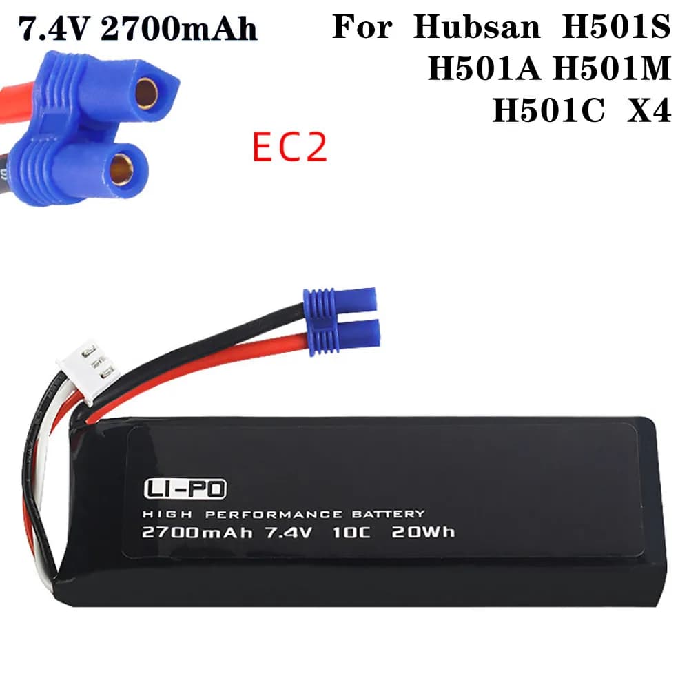 Batteria originale 7.4V 2700mAh 10C per Hubsan H501S H501A H501M H501C X4 RC Quadcopter Pezzi di ricambio H501S-14