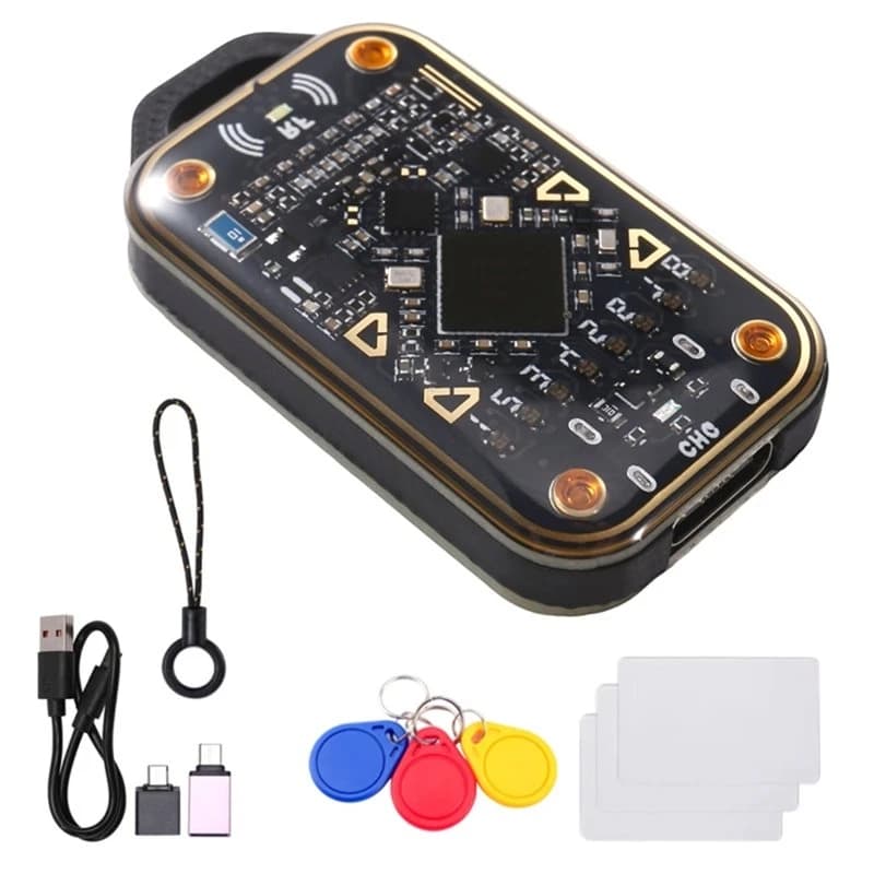 Y23A-Chameleon V3.0 RFID Smart Chip Emulator Smart Card Reader NFC Read Writer ID IC Card Tag Copyer +3XUID Keychain/Card