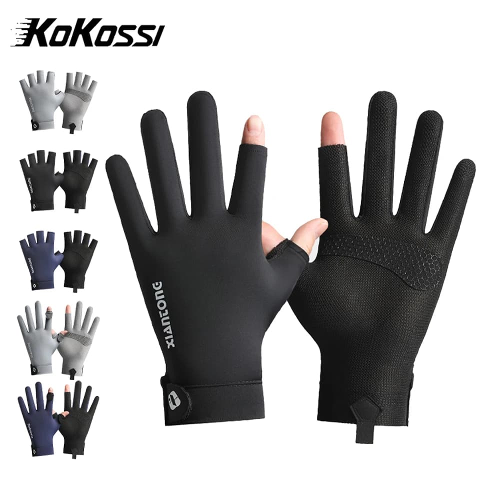 Guanti da ciclismo KoKossi con protezione UV estiva, guanti sportivi professionali traspiranti, touchscreen, antiscivolo, resistenti all'usura