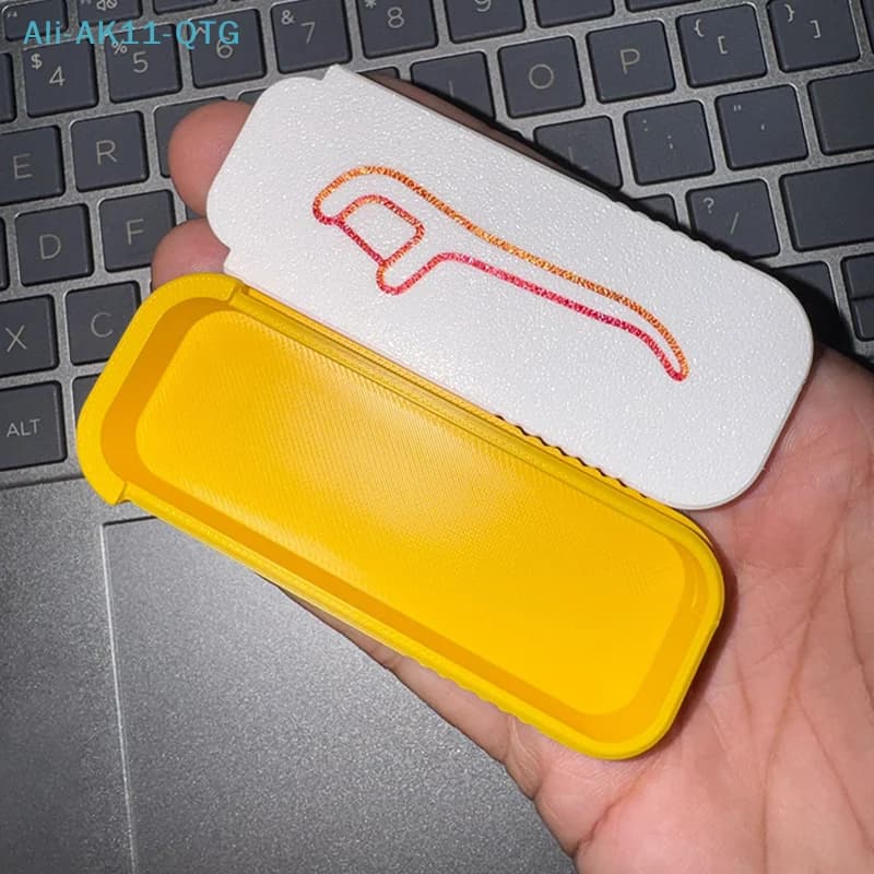 Nuova Scatola Portatile per Filo Interdentale, Mini Organizzatore per Stuzzicadenti e Filo Interdentale, Scatola Scorrevole per Piccoli Oggetti, per Casa, Ufficio e Viaggi