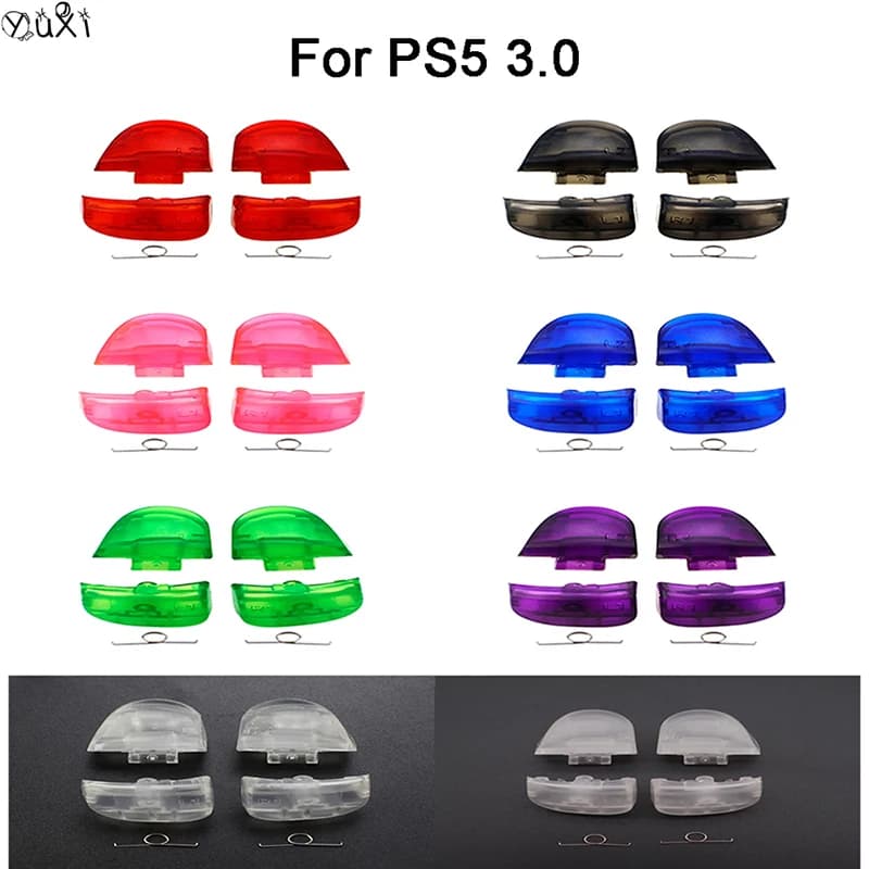 YuXi 1SET per PS5 V3.0 R1 L1 R2 L2 pulsanti chiave Trigger in plastica pulsanti Controller di ricambio accessori per la riparazione della molla chiave