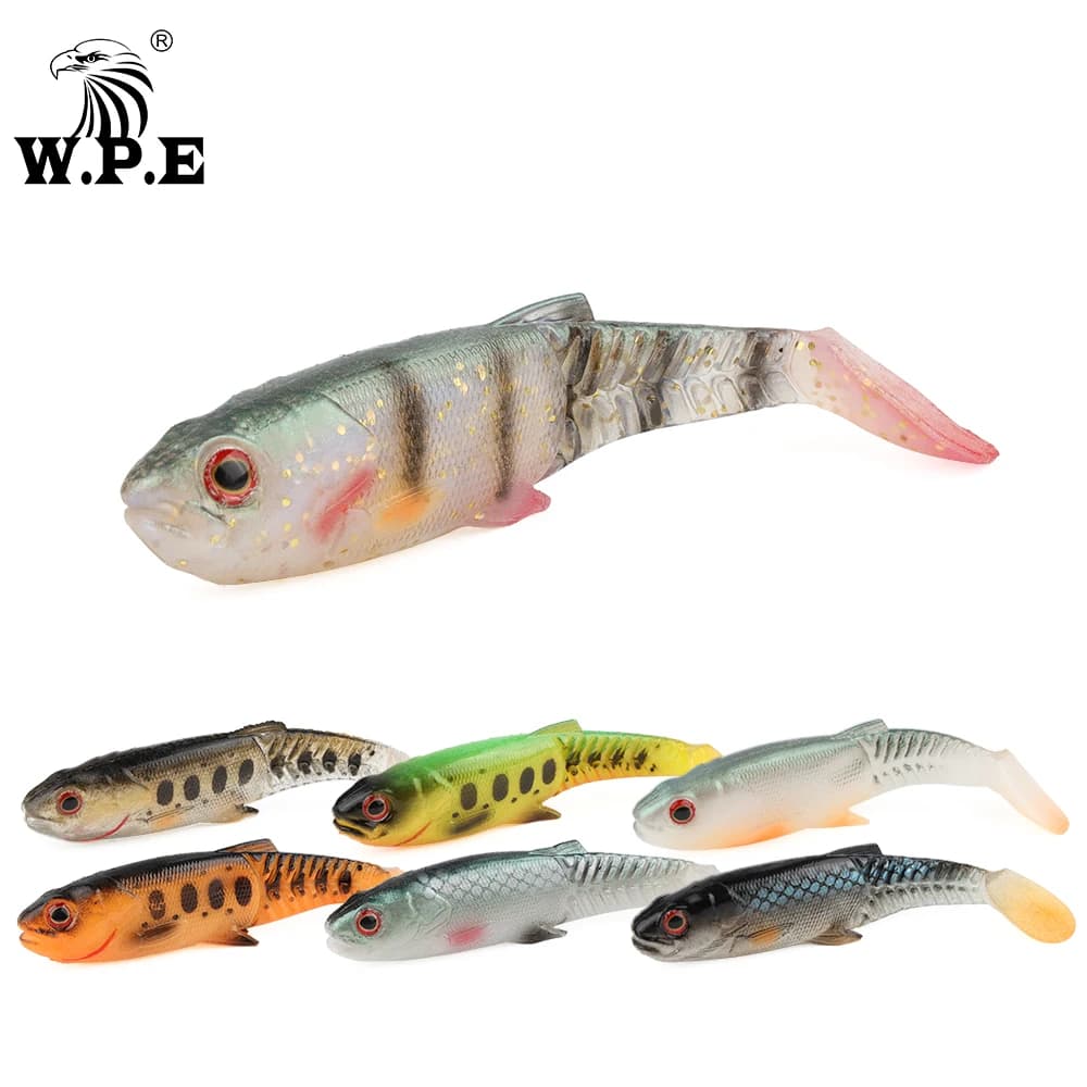 W.P.E Soft Lure 3 pz/pacco 105mm 18.7g Silicone Soft Bait Bass Lure Jig Fake Swimbait Fishing Lure Wobblers attrezzatura da Pesca Pesca