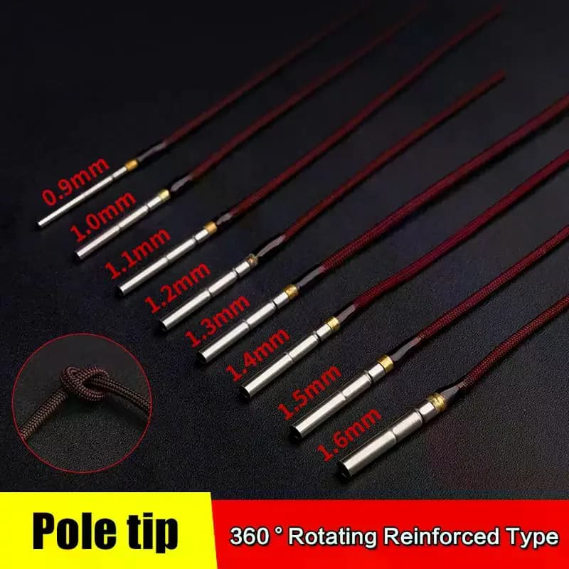 Set da 20 Pezzi di Punte Rotanti per Canna da Pesca 1.0MM-1.6MM, Strumento di Riparazione Fai-da-Te, Accessori per Canna da Pesca a Mosca