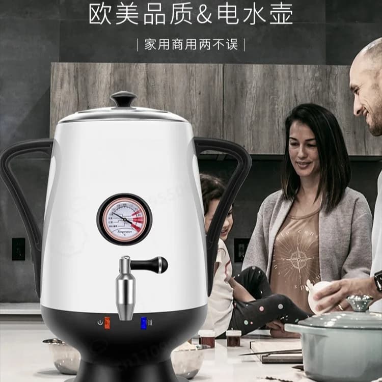 Large Capacity Electric Kettle with Temperature Display Heat Preservation Mother Child Water Boiler European Style Water Kettle