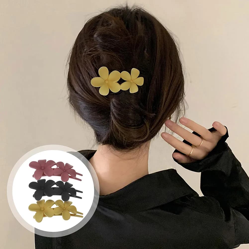 6 flower-shaped hair clips, elegant, for woman, crocodile clips, safe hold for hairstyles, braids, daily hairstyles