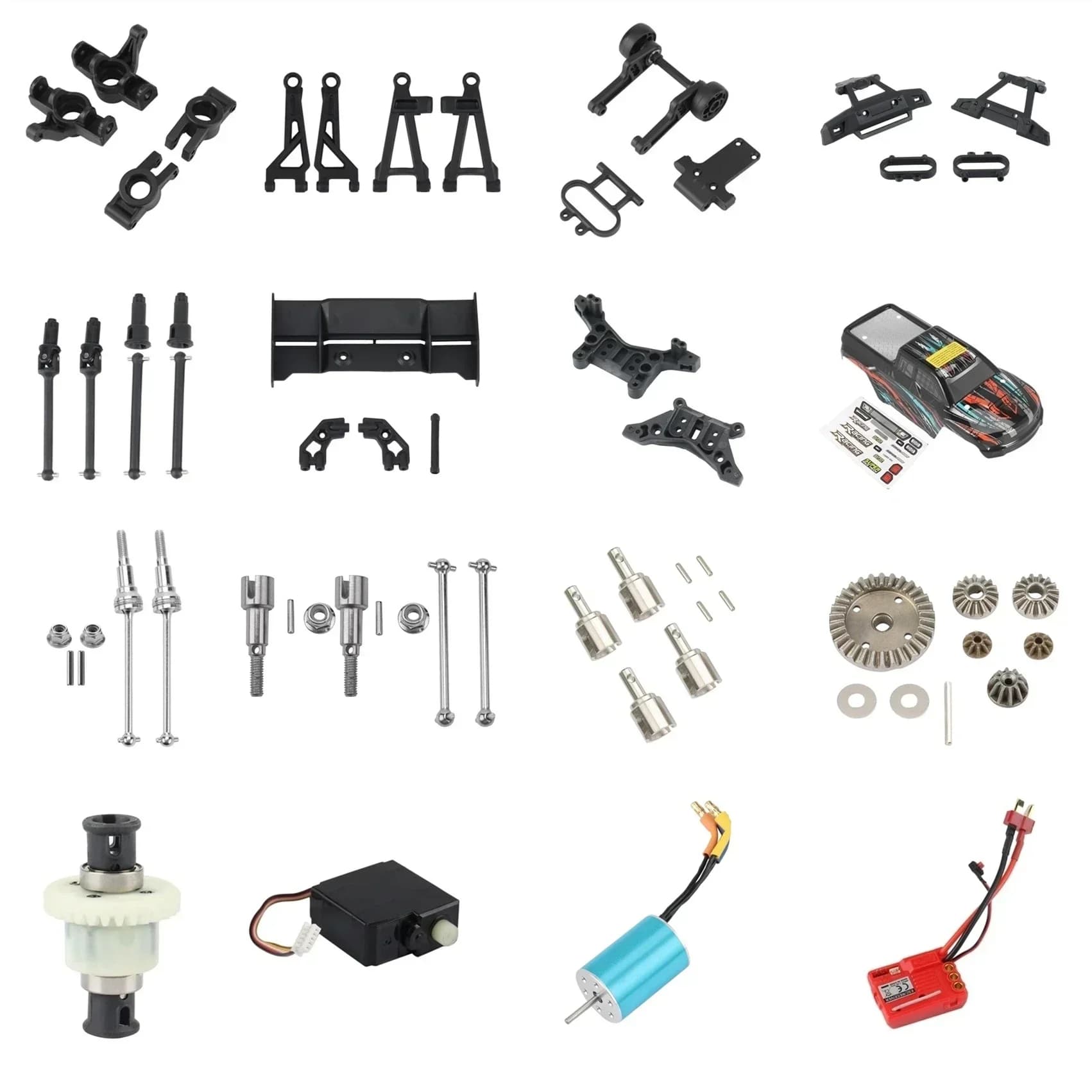 HAIBOXING HBX 16889 16889A 16890 16890A SG1601 SG1602 1/16 Ricambi e Accessori per Auto RC, Differenziale e Ammortizzatori