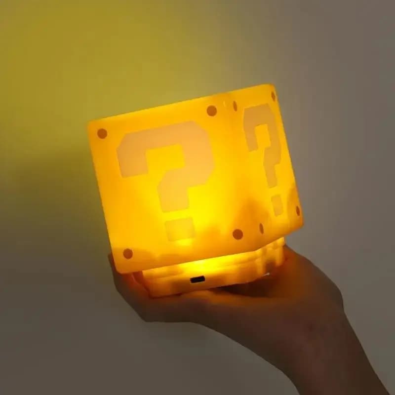 Brick night light with LED question mark with music table lamp with USB charging light birthday Christmas gifts