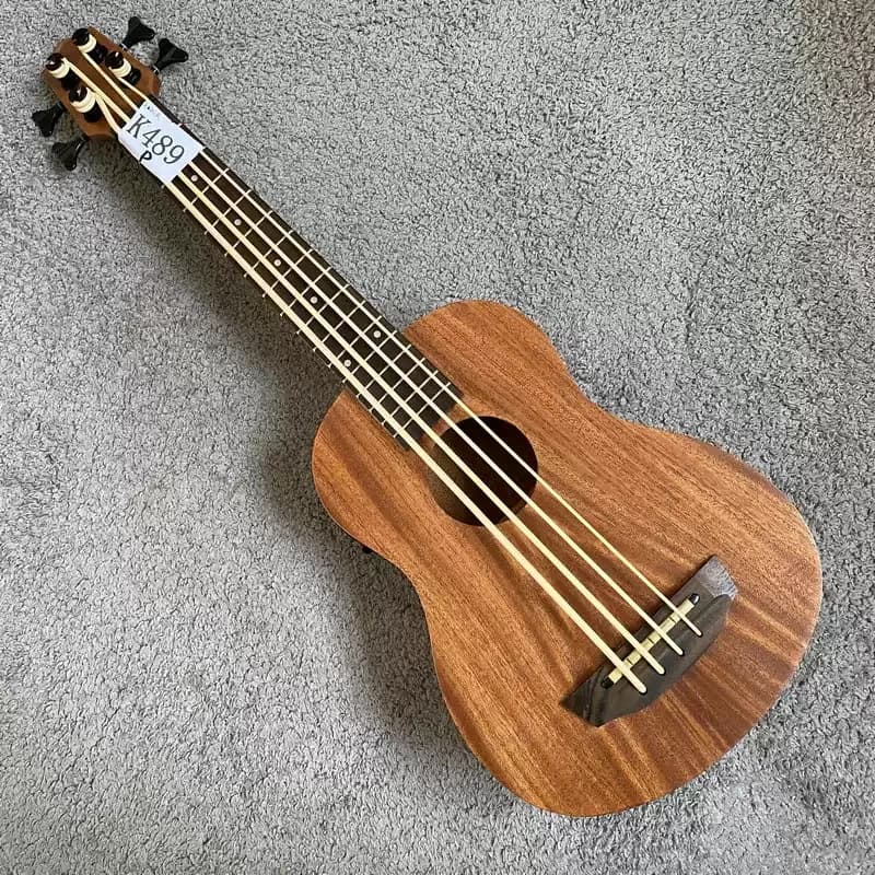 K489 Solid Body U-Bass Short Scale Bass Ukulele, Acoustic-Electric, Polyurethane Strings, Taiwan Craftsmanship, Clearance Stock