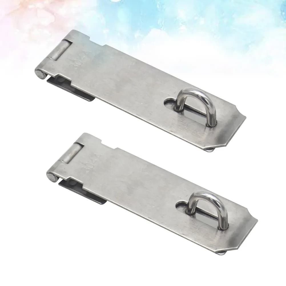 2 Pezzi Chiusura a Scatto e Gancio in Acciaio Inossidabile da 4 Pollici per Cancello, Armadio, Cassetto, Porta Garage, Fissaggio di Sicurezza, Vite Nascosta