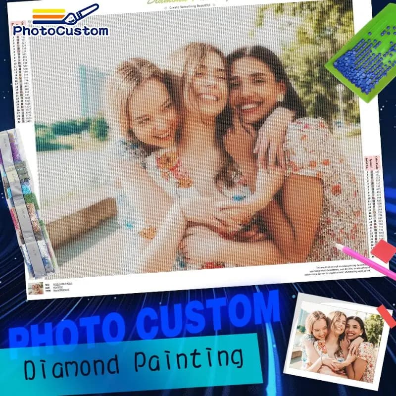 PhotoCustom Full Square/Round Photo Custom Diamond Painting Home Wall Art Decor Diy Crafts Pet Landscape Picture Personalized po