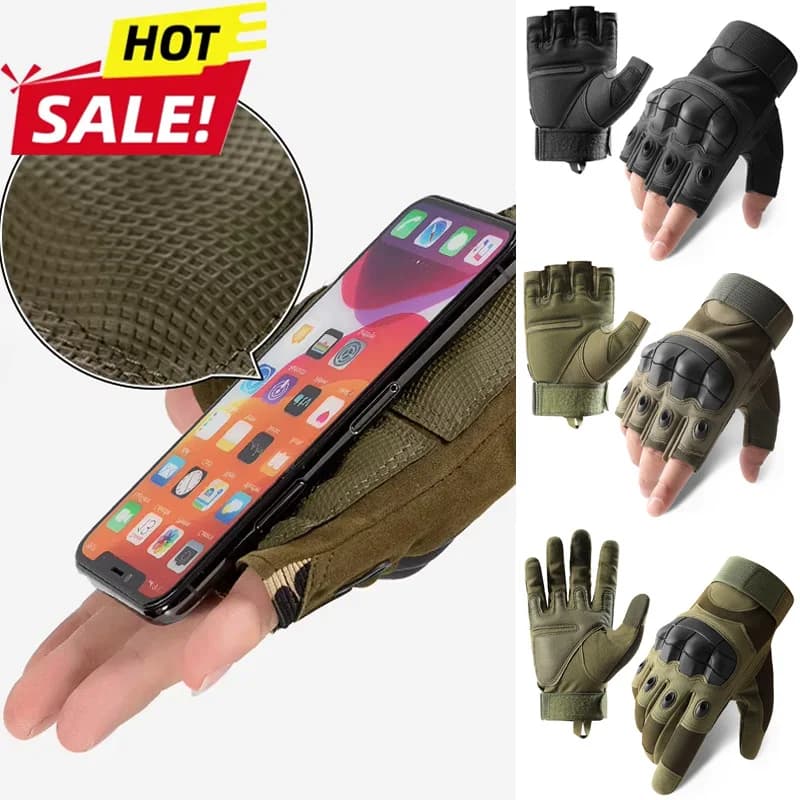 2026 New Motorcycle Gloves Men Tactical Hunting Shooting Knuckle Protection Sports Full Finger Cycling Bike Gloves Women Bicycle