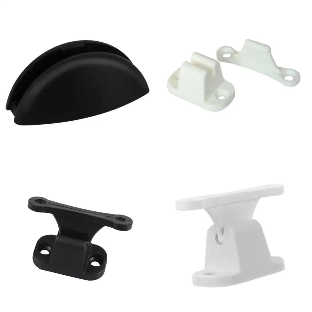 2 pezzi, chiusure per porte in nylon, chiusure a scatto, adatte per stabili, interni barche, maggiore sicurezza nei