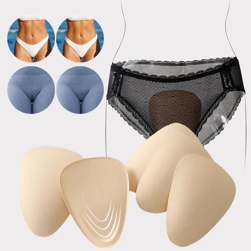 Cuscinetto a forma di goccia d'acqua Correttore per dita dei piedi di cammello Set di cuscinetti per biancheria intima senza traccia per donne Cuscinetti per inserti antiriflesso per bikini Yoga