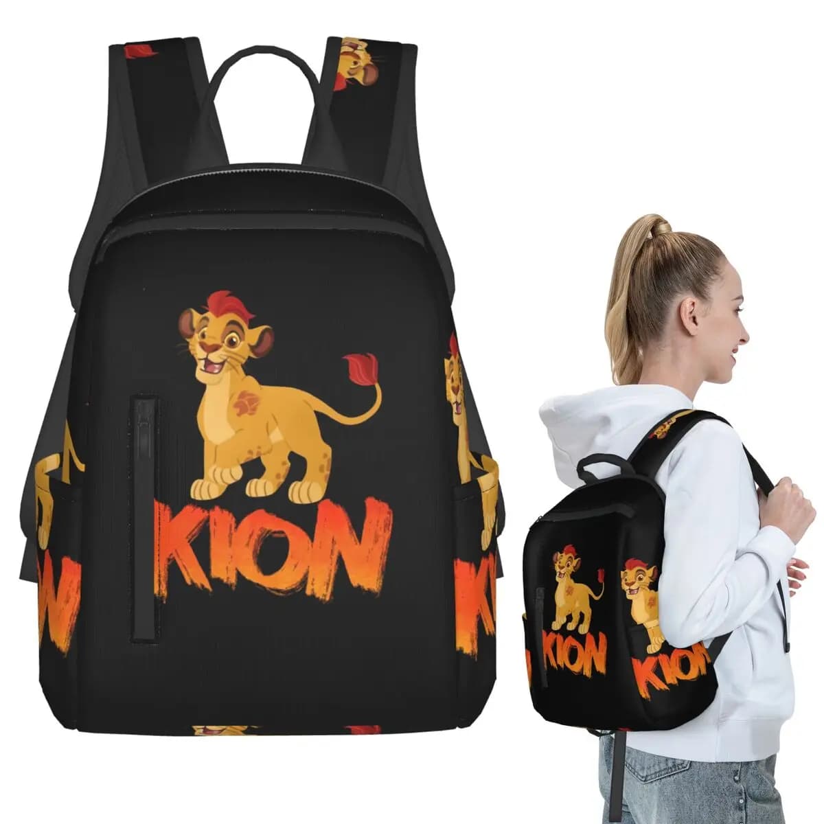 Zaino Lion Guard Kion, borsa per libri per studenti, borsa da scuola per bambini, borse a tracolla per computer, uomo donna