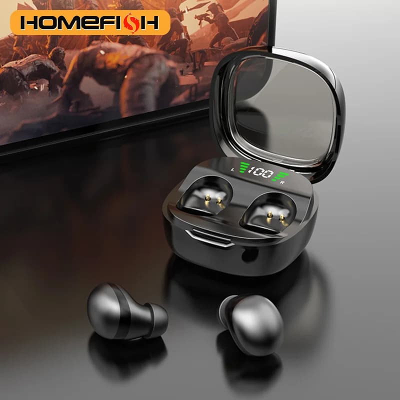Mini Auricolari Invisibili Bluetooth 5.3 Cuffie HiFi Stereo Wireless con Riduzione del Rumore per Xiaomi Huawei