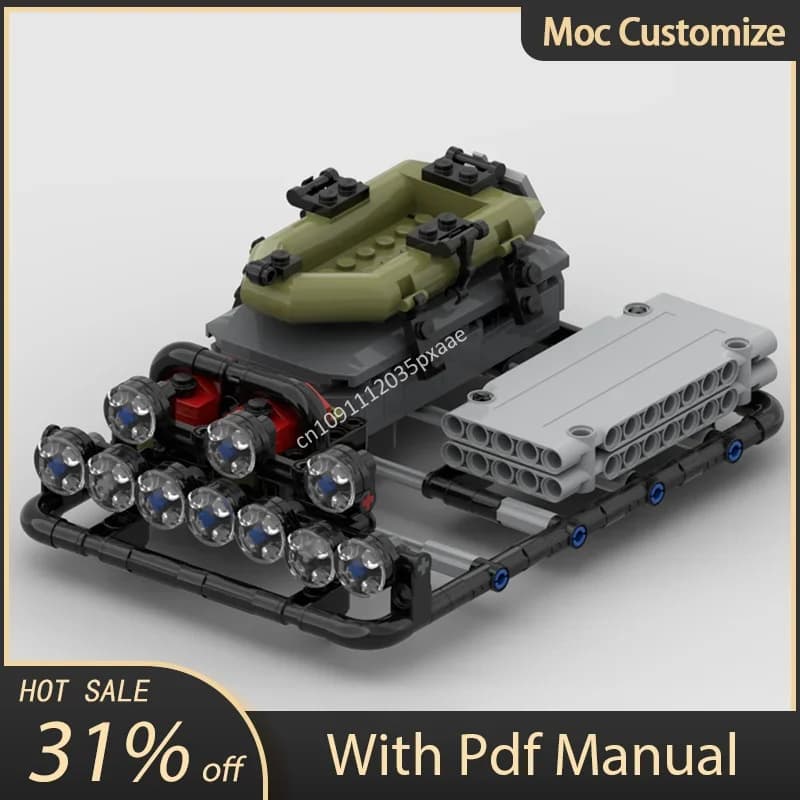 264 pz Moc Land Rover Defenders MOD Portapacchi Compatibile 42110 Fuoristrada Auto Building Blocks Mattoni Creativi Giocattoli presente