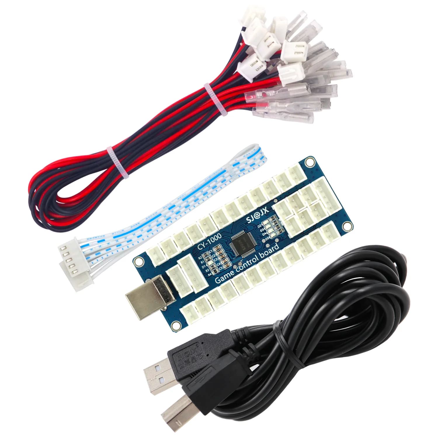 SJ@JX Arcade Game USB Encoder Board Macro Command Zero Delay Gamepad Button Joystick Controller for Nintendo Switch PC PS3