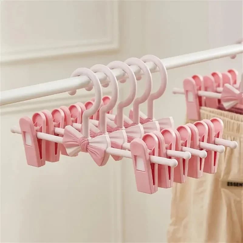 5/10pcs Gonna Peg Gancio con Impugnatura in Plastica di Regolazione Pant Rack Salvaspazio Attaccabile Biancheria Intima Stendino Organizzatore di Stoccaggio