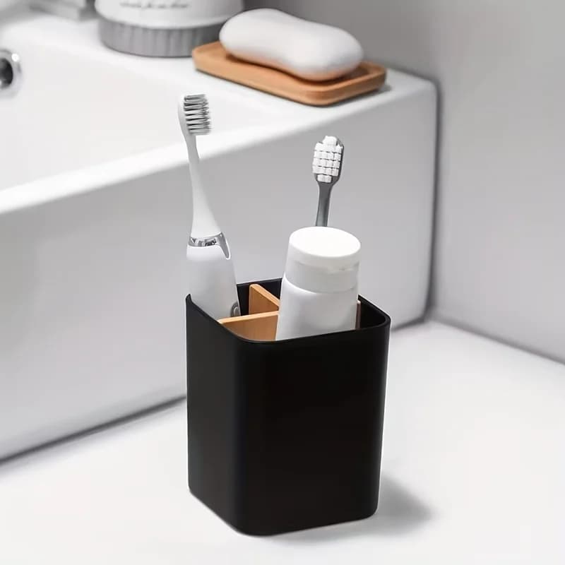 Premium Toothbrush Toothpaste Storage Box Compatible with Razors Compact Durable Portable Multipurpose Bathroom Organizer Holder