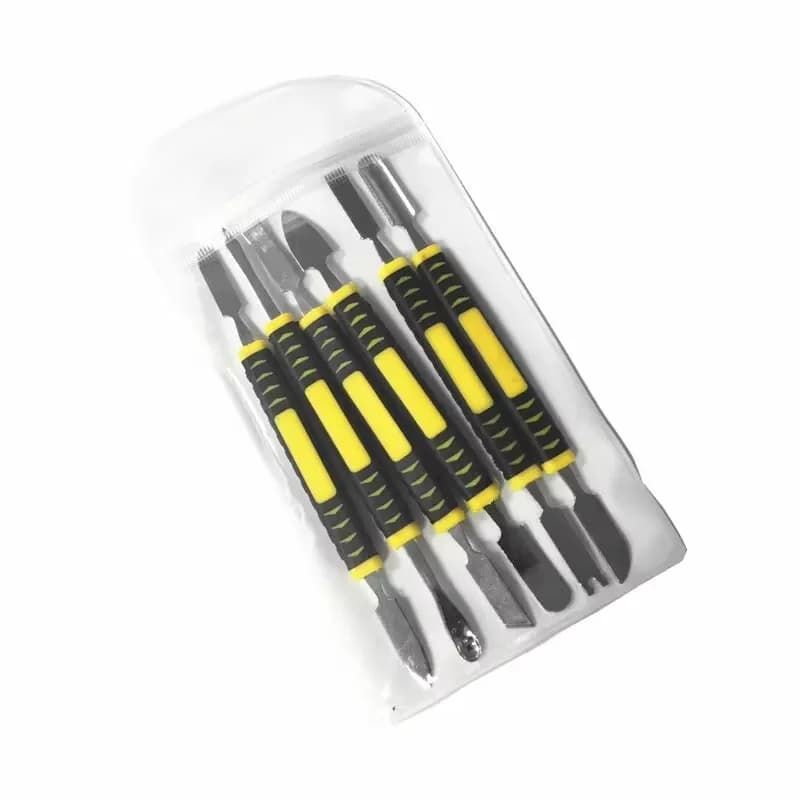 Set di 6 attrezzi in metallo per sbloccare e riparare telefoni cellulari e notebook, con doppia testa, per uso domestico.