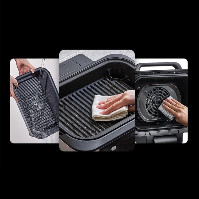 Friggitrice ad Aria/Grill Multifunzione 110V/220V per Bistecche, Forno Elettrico per Bistecche al Sale, Cottura a Forno e Stufatura