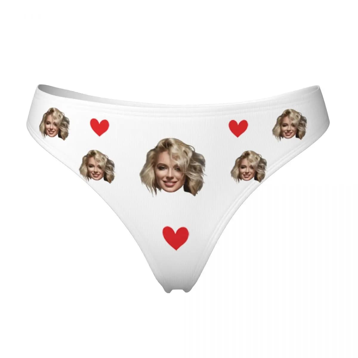 Intimo da donna personalizzato con viso personalizzato Vita bassa Perizoma divertente sexy Perizoma perizoma Mutande traspiranti da donna