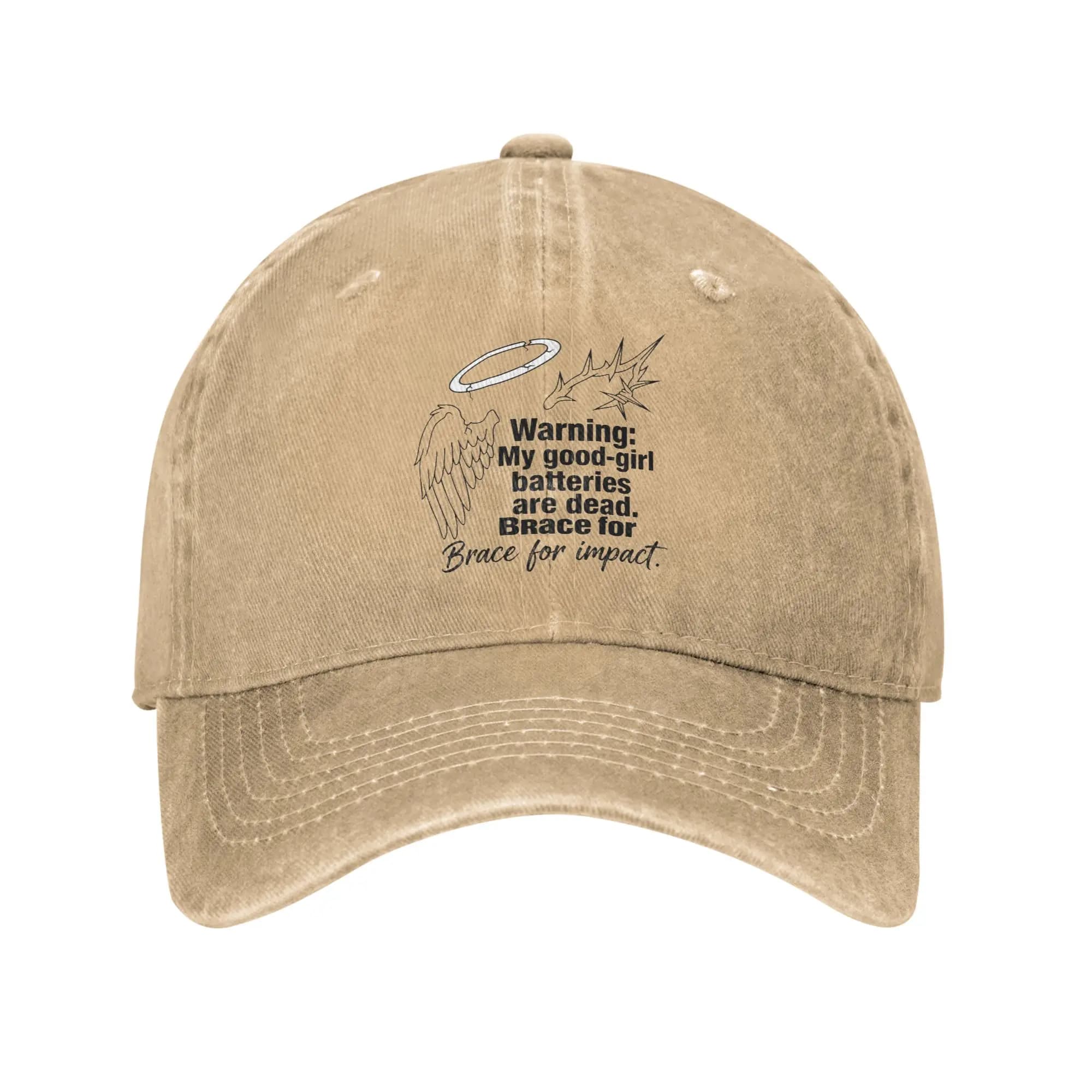 Summer Cap Sun Visor Warning My Good Girl Batteries Are Dead Angel Thorn Crown Graphic Hip Hop Caps Cowboy Hat Peaked Hats