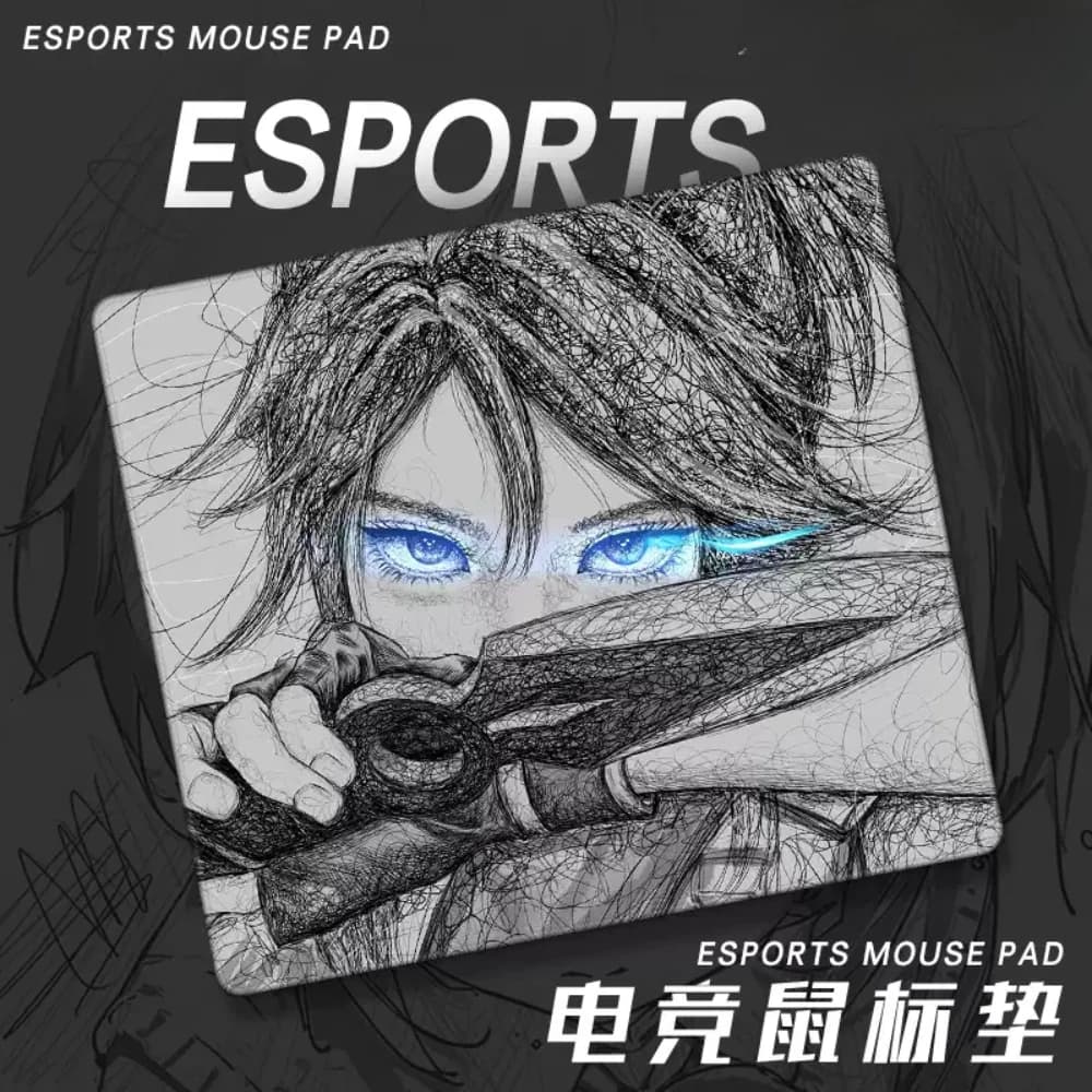 Anime Mouse Pad Customized Rubber Esports Anti-skid Mat Desktop Gaming Trendy Waterproof Pads Mechanical Keyboard Accessories