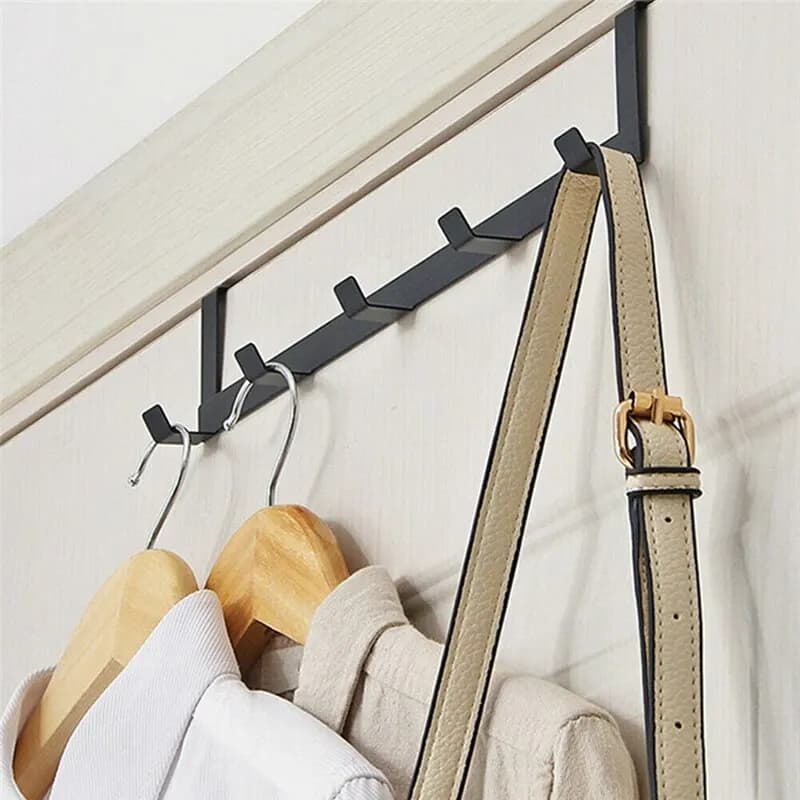 Hooks above door 5 hooks Home bathroom Organizer Rack clothes hangers hat towel clothes hangers kitchen accessories for the bathroom