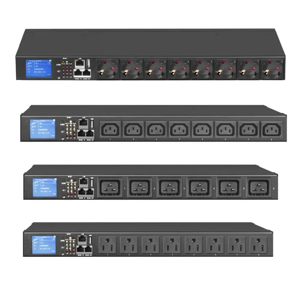 PDU Smart da 19 pollici con controllo remoto, LCD ed Ethernet, prese miste C13/C19 (USA/UE), Apparecchiatura di Distribuzione Elettrica