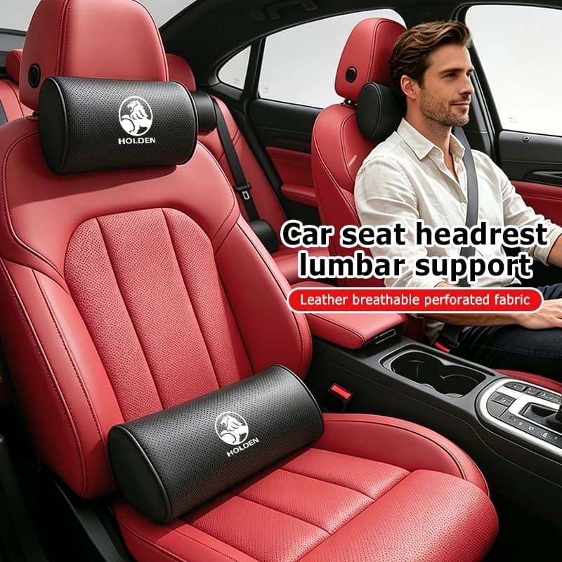 For Holden Car Headrest Soft Leather Auto Neck Pillow Seat Lumbar Support Cushion HSV Commodore VT VX VU VY VZ VE