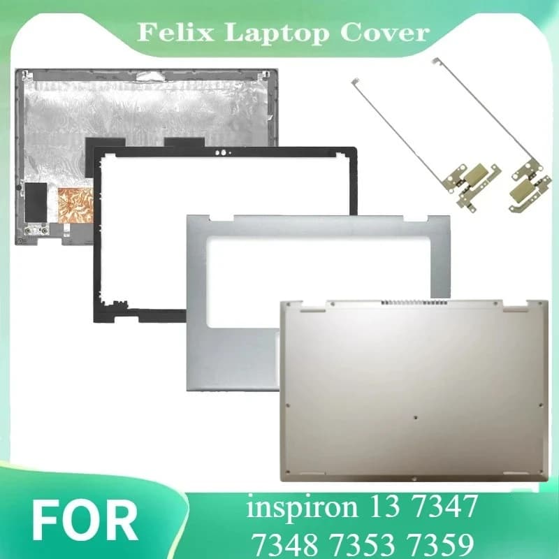 Per inspiron 13 7347 7348 7353 7359 LCD Cover posteriore/Lunetta anteriore/Cerniere/Palmrest/Custodia inferiore Argento