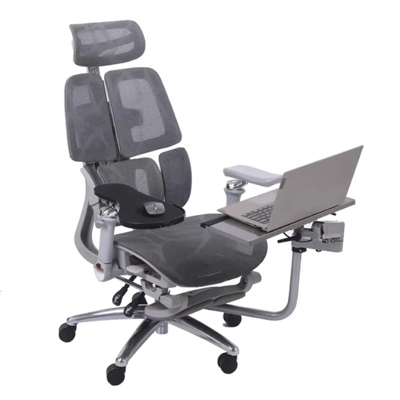 Supporto multifunzionale per laptop D-MOUNT OK5330 da agganciare alla gamba della sedia, supporto da ufficio pieghevole + 2 tipi di supporto pieghevole per tastiera